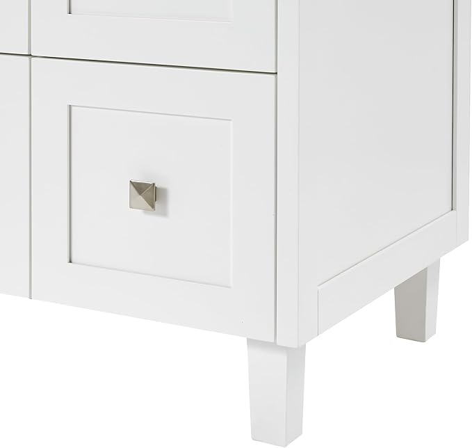ARIEL Monroe 48 inch Bathroom Vanity Without Sink in White, Bathroom Base - Image 7