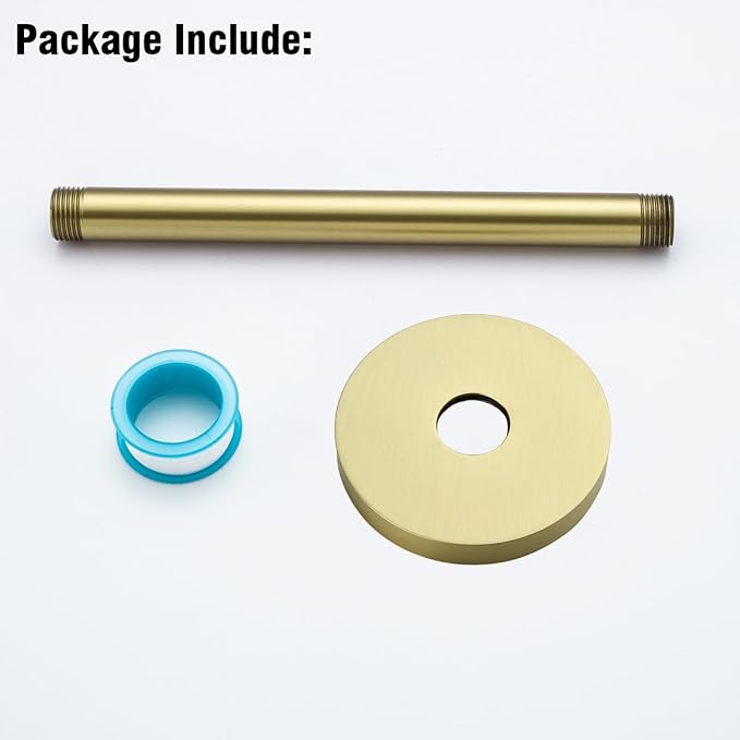 RANDOM Shower Arm with Flange, Brushed Gold.RD-91038-8BG - Image 9