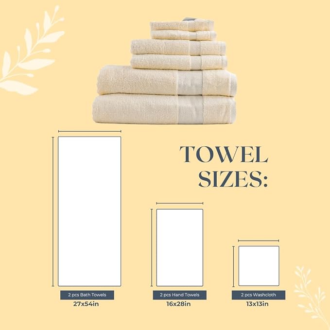 Egyptian Cotton Bathroom Towel Set - Image 8