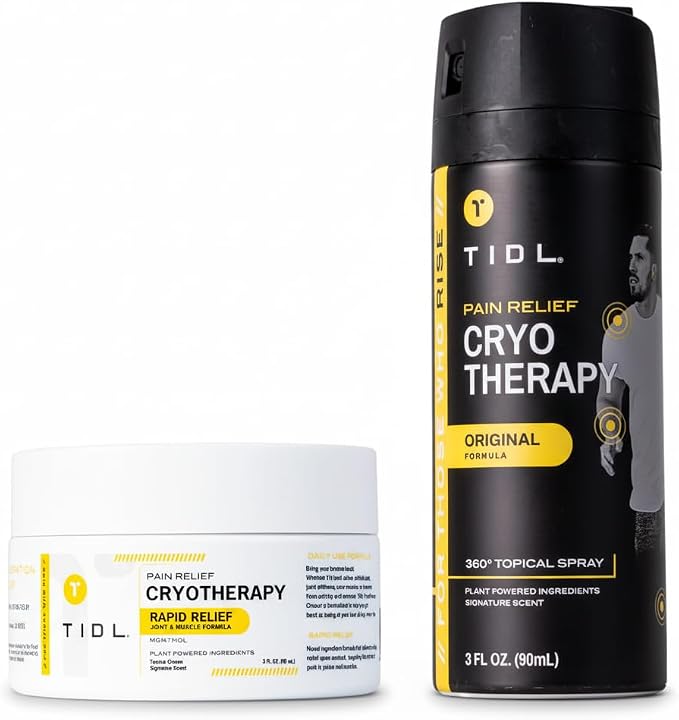 TIDL Plant Powered Cryotherapy Spray & Performance Cream Set – Post-Workout by TIDL