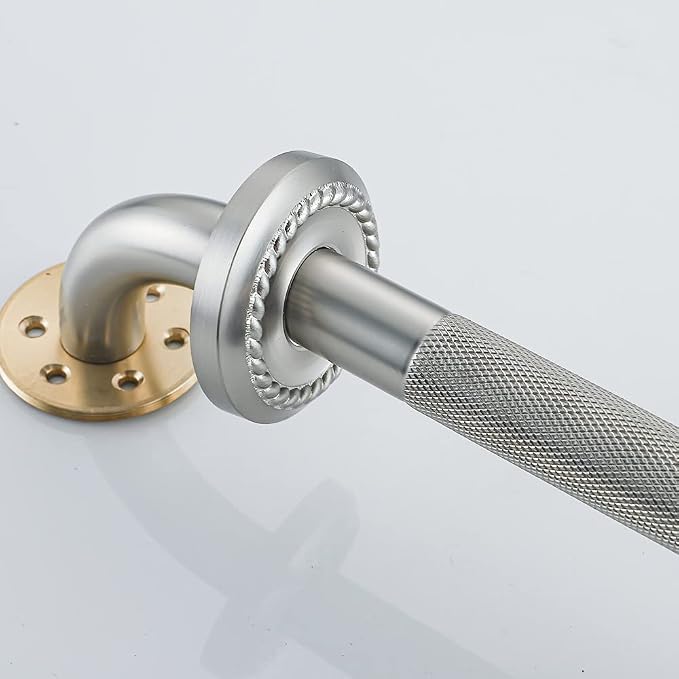 Anti Slip Shower Grab Bar, 16-Inch Toilet Textured Sturdy Hand Rail, Stylish - Image 4