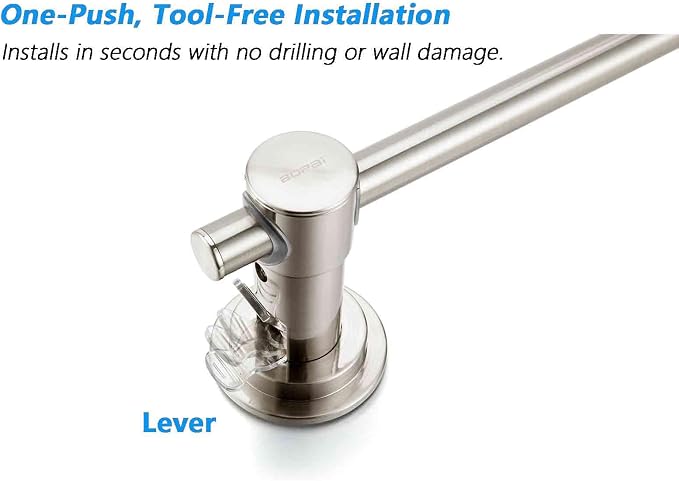 BOPai 24 inch Suction Cup Towel Bar – No Drill, - Image 3