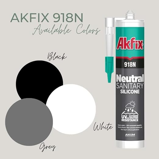 Akfix 918N Black 100% Silicone Caulk - Image 7