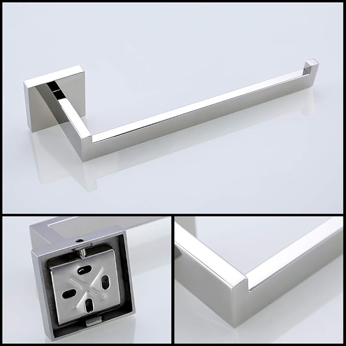 TURS 4 Pieces Bathroom Hardware Accessories Set Polished Towel Bar Set - Image 4