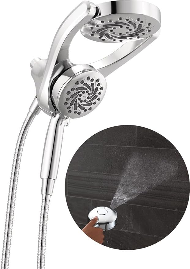 Delta 5-Setting HydroRain 2-in-1 Dual Shower Head by DeltaFaucet