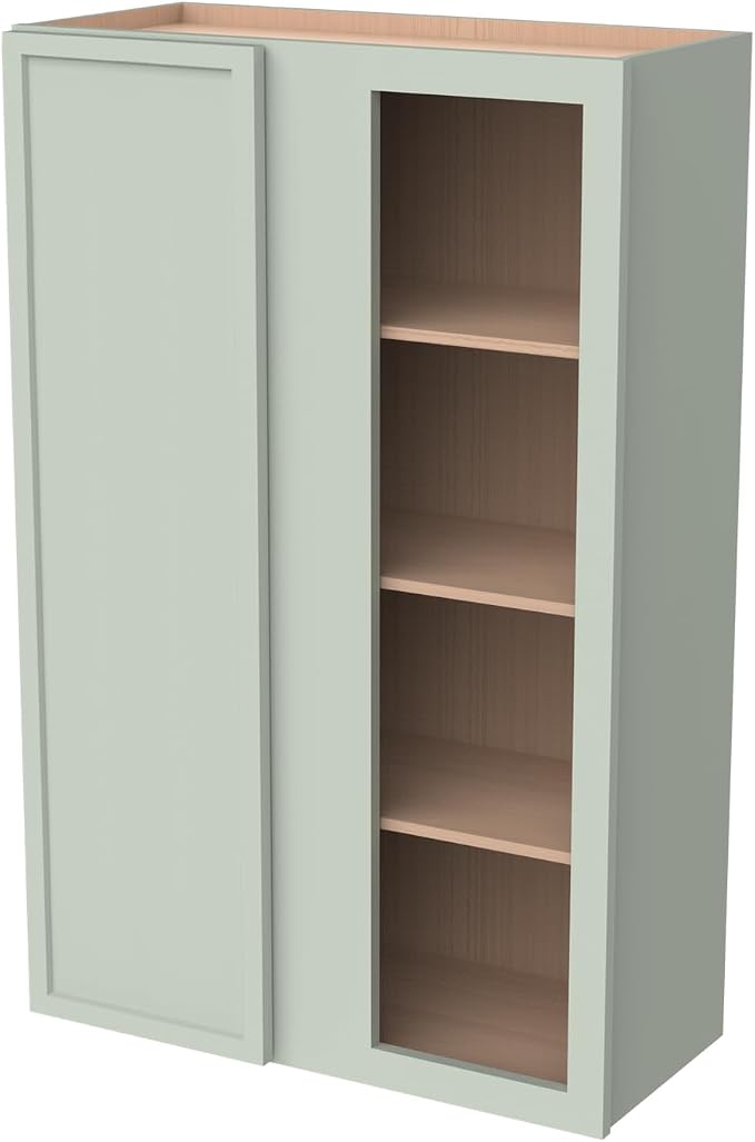Solid Hardwood Wall Blind Corner Cabinets, Adjustable Shelves, Soft-Close Doors by HCIOANHomecabinetseries