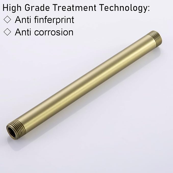 RANDOM Shower Arm with Flange, Brushed Gold.RD-91038-8BG - Image 4