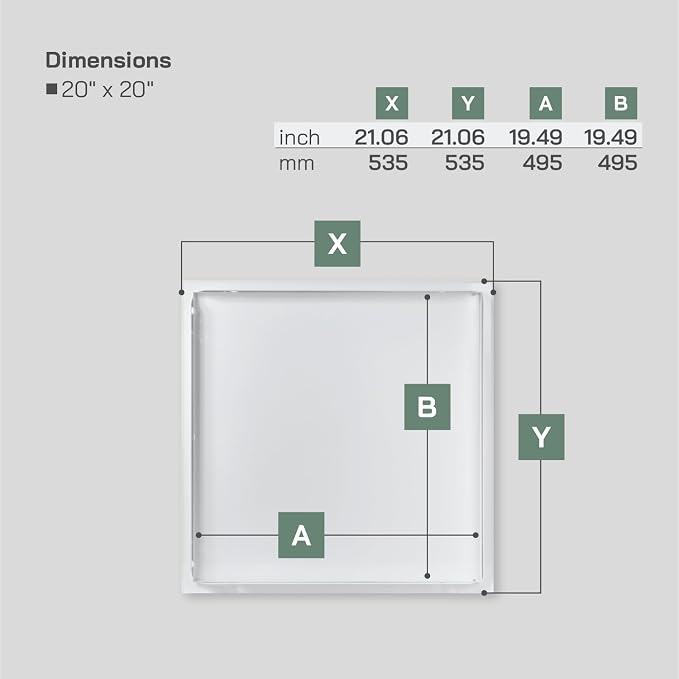Vent Systems 20'' x 20'' Inch White Metal Access Panel - Image 2