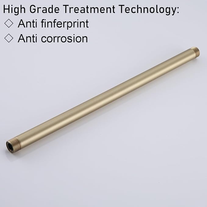 RANDOM Shower Arm with Flange, Brushed Gold.RD91038-16BG - Image 4