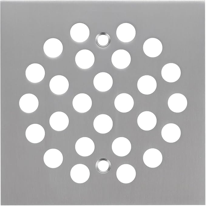 Square Style 4-1/4 inch Screw-in Shower Drainer Cover Floor Drainer Grates by Unknown
