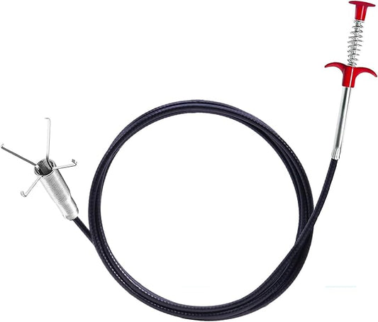 Drain Snake for Hair Clogs, 76 Inch Plumbing Auger Tool by SHUOGUO