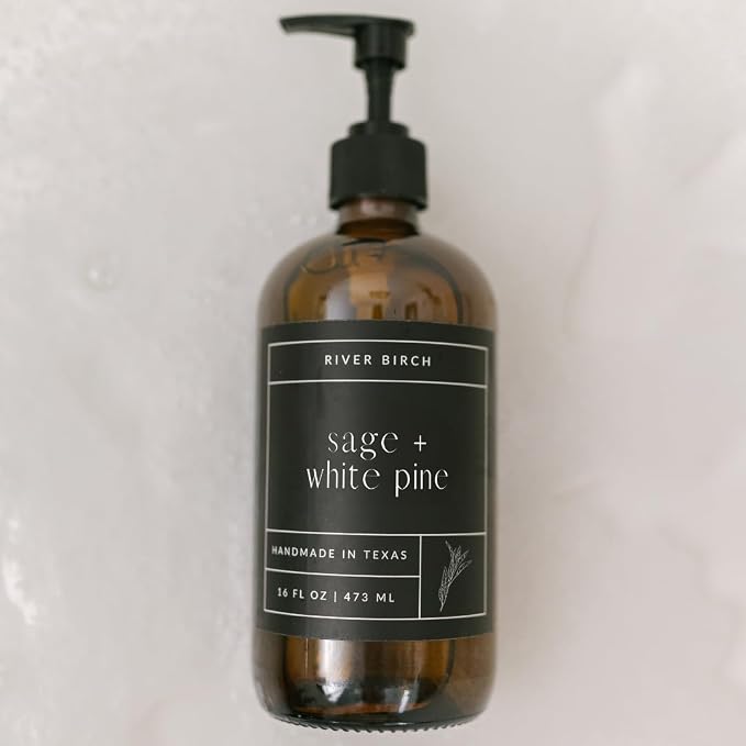 River Birch Sage + White Pine Scented Natural Hand Soap - Image 7
