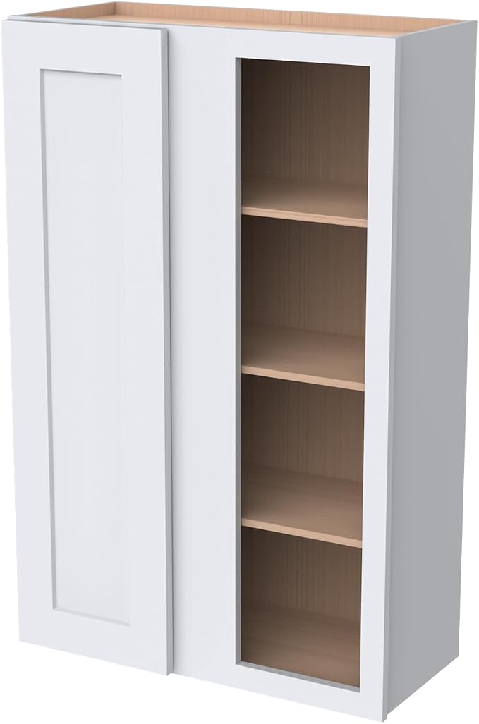 Solid Hardwood Wall Blind Corner Cabinets, Adjustable Shelves, Soft-Close Doors by HCIOANHomecabinetseries