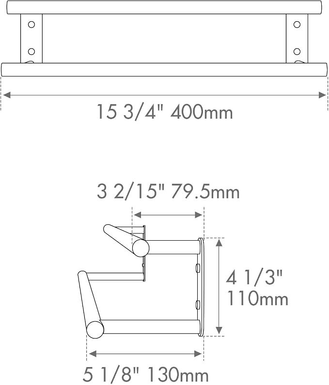 BAGNOLUX Double Towel Bar, SUS304 Towel Racks - Image 3
