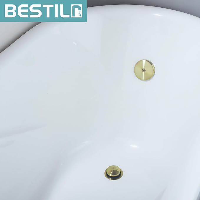 BESTILL Tip-Toe Bathtub Drain Bath Tub Trim Set Conversion Kit - Image 2