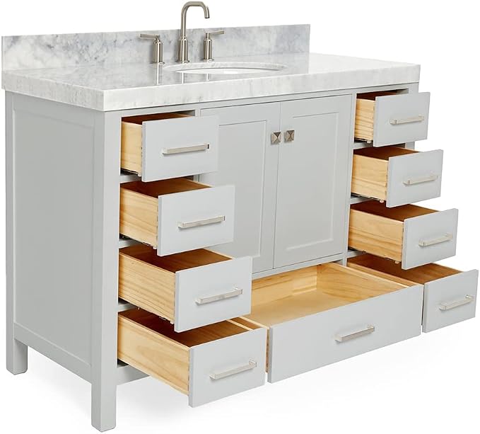 ARIEL Bathroom Vanity 48" Grey - Image 5
