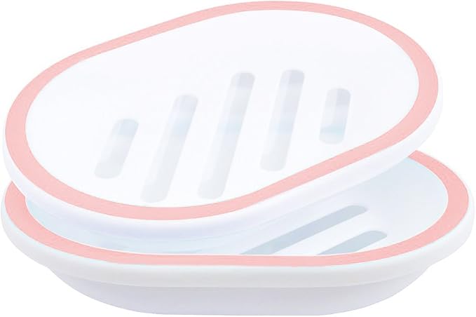 Topsky 2-Pack Oval Soap Dish, Soap Holder, Soap Saver, Easy Cleaning - Image 2