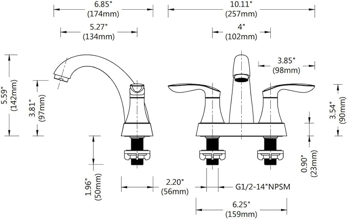 Bathroom Faucet, 4 Inch Bathrooms Faucets - Image 6