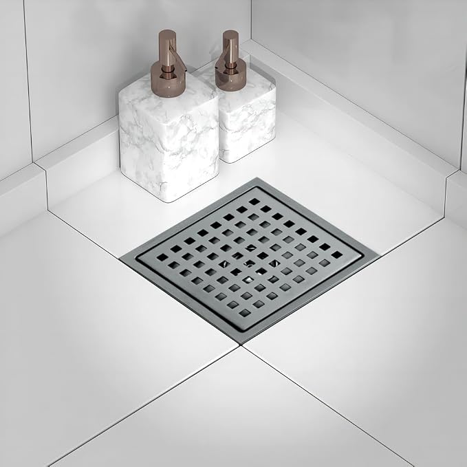 4 Inch Square Shower Drain, SUS 304 Stainless Steel Shower Drain - Image 7
