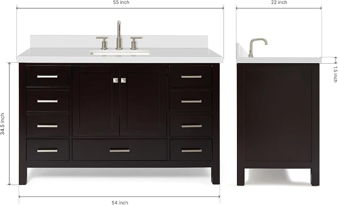 ARIEL Bathroom Vanity 55" Inch - Image 2