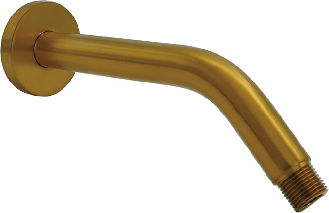 Aquaiaw Shower Arm and O-Ring Flange, 6 inch, Solid Brass, Both Soldered 1/2 by AQUAIAW