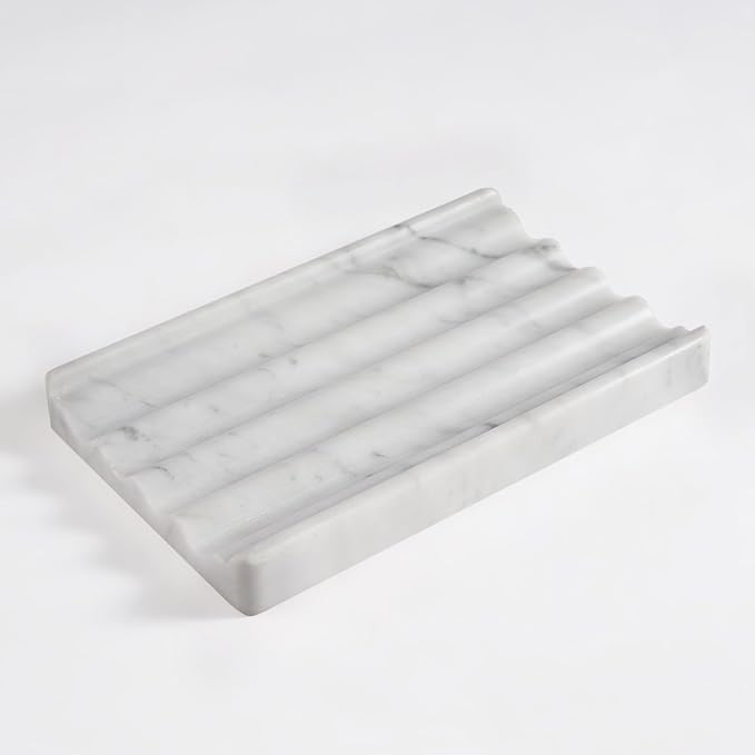 Soap Holder, Marble Soap Dish for Shower, Bar Soap Holder by Karibiber