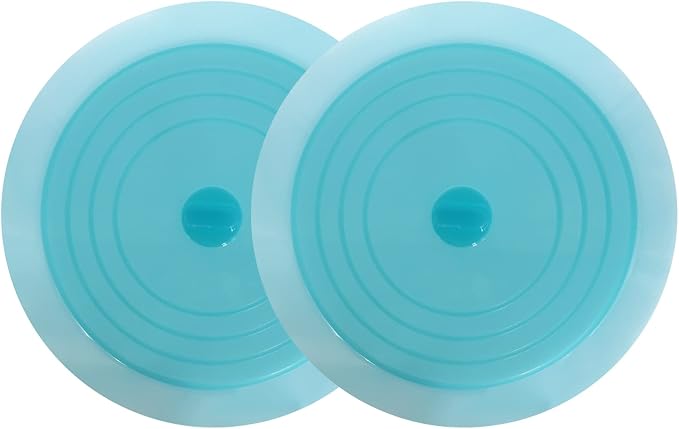 V-TOP Tub Stopper 2 Pack, 6 inches Large Silicone Drain Plug Hair Stopper Flat by V-TOP