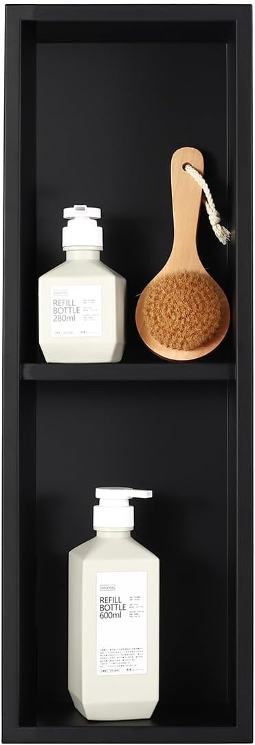 Narrow Shower Niche for Tiny Bathroom Storage, No Tile Needed, Recessed Wall by IKITRAEE