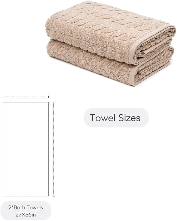BAGNO MILANO Turkish Bath Towels, Soft Plush Jacquard Luxury Bath Towels - Image 2