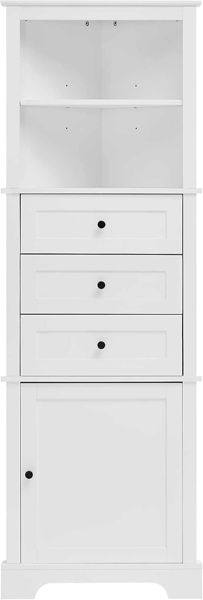 69" H Tall Corner Cabinet with Adjustable Shelves and Drawers, Storage - Image 6