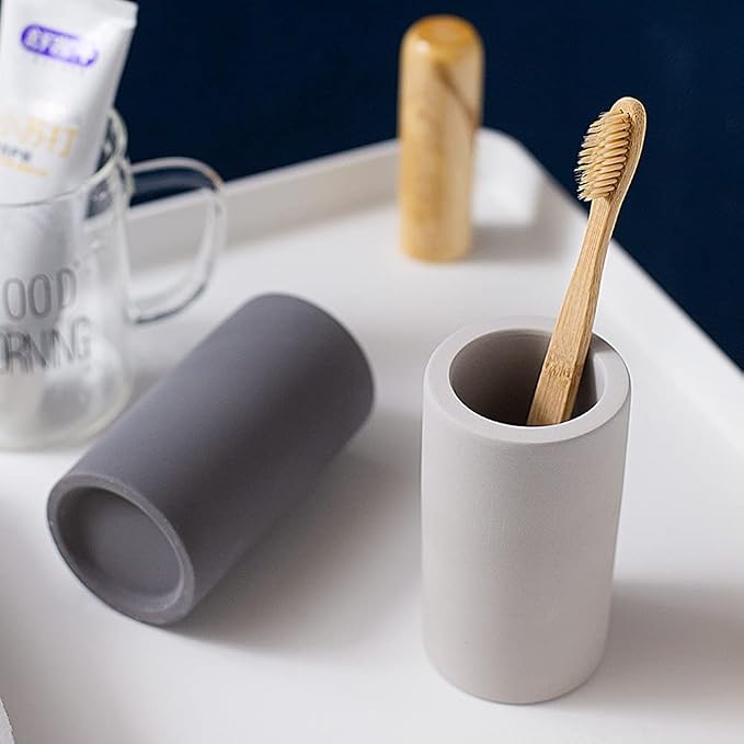 2 Pack Toothbrush Holder Set Diatomite Toothbrush Cup, Water Absorption Fast - Image 4