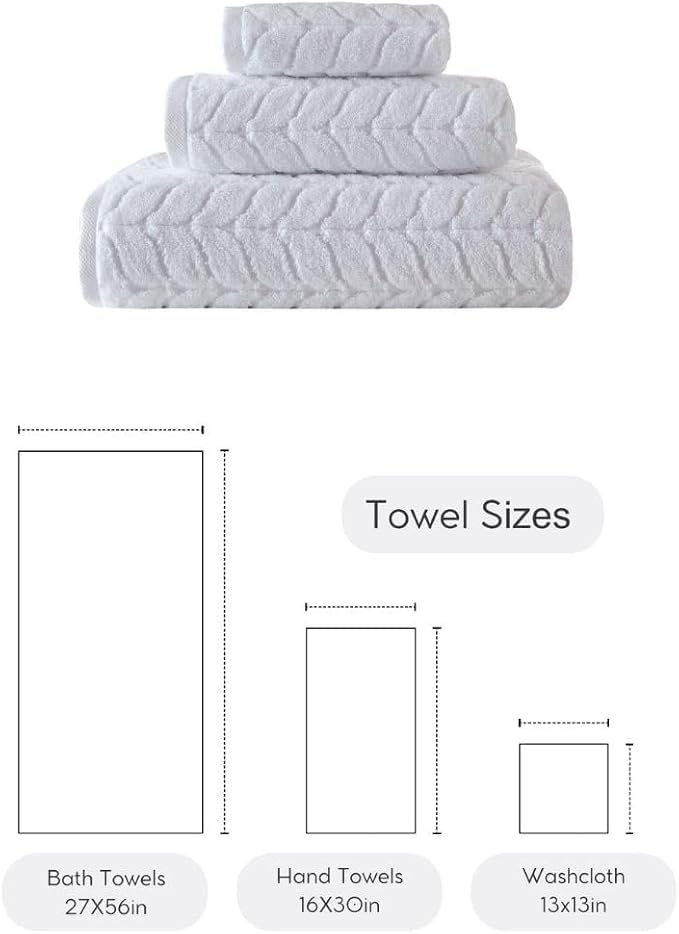 BAGNO MILANO Turkish Bath Towels, Soft Plush Jacquard Luxury Bath Towels - Image 9