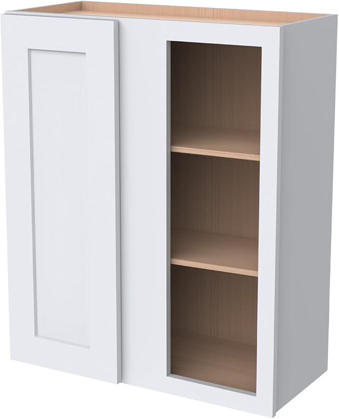 Solid Hardwood Wall Blind Corner Cabinets, Adjustable Shelves, Soft-Close Doors by HCIOANHomecabinetseries
