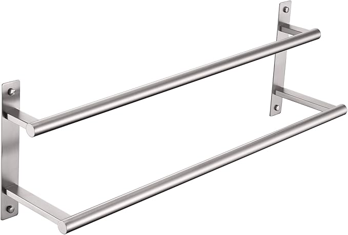 KOKOSIRI 24 Inch Bath Towel Bars Double Towel Racks Bathroom Towel Holder Towel by KOKOSIRI