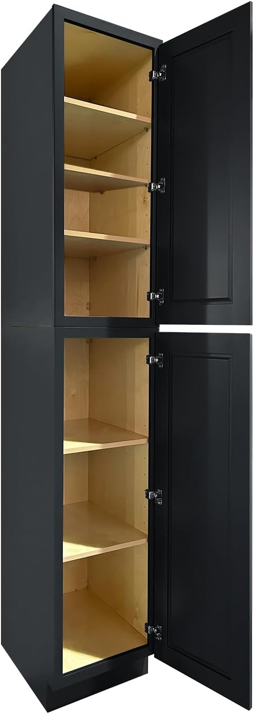 Storage Cabinet, 2 Soft Close Doors, 5 Adjustable Shelves, 2 Portion, by Lieeres