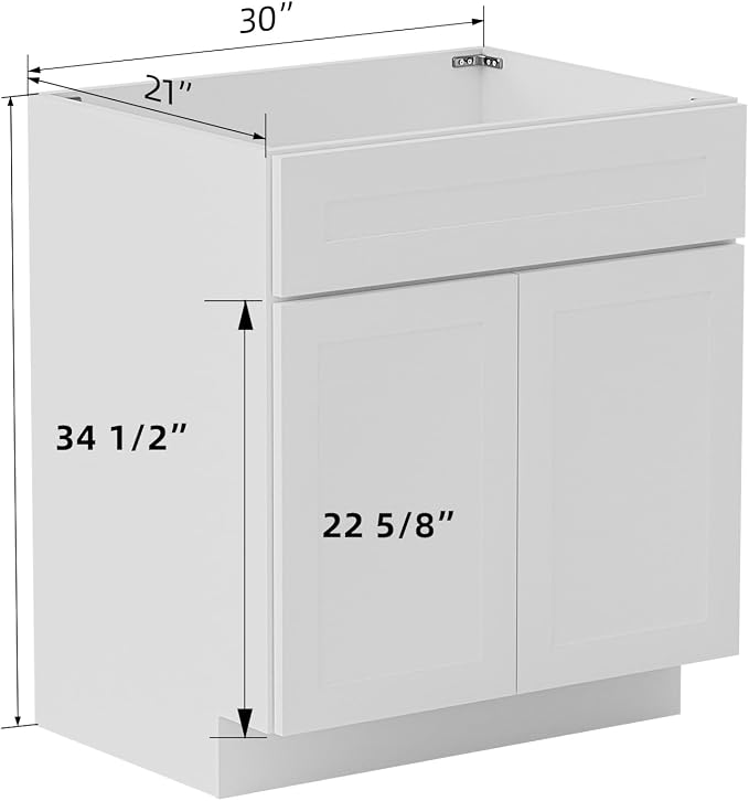 KitchenMan 30 Inch Bathroom Vanity Without Sink and Top Unassembled Bathroom - Image 3