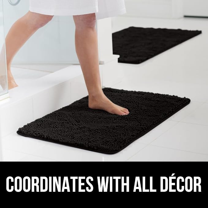 GORILLA GRIP Bath Rug Mat 60x24, Thick Soft Absorbent Chenille, Quick Dry - Image 9