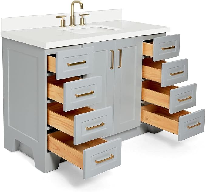 ARIEL 49" Grey Bathroom Vanity - Image 6