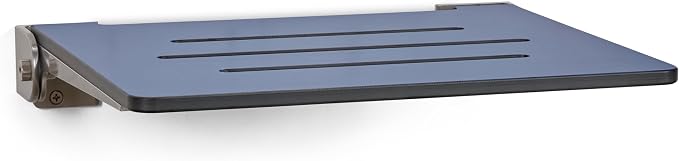 18 inch Silhouette Slimline Folding Wall Mount Shower Bench Seat by Seachrome