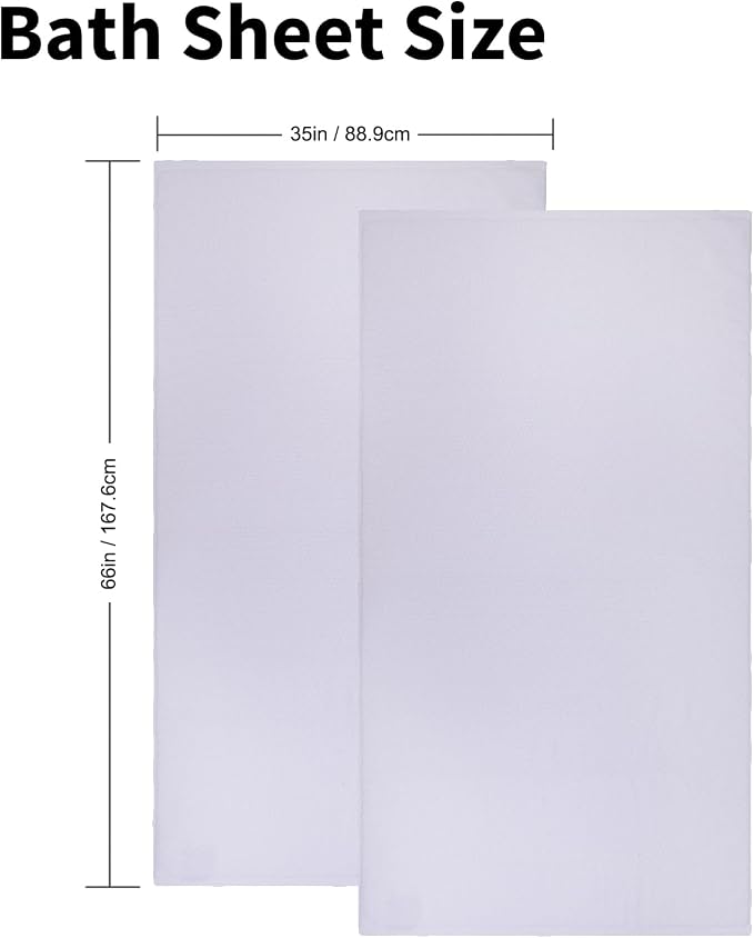 Everplush Oversized Bath Towels Sheet– 2 Pieces, Super Soft & Highly Absorbent - Image 2