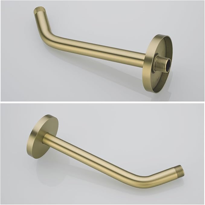 10 in Brushed Gold Shower Arm - Image 7