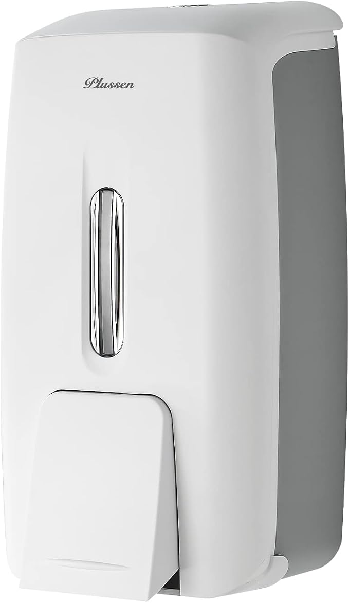 Soap Dispenser Wall Mount Adhesive Commercial Soap Dispenser 800ml No Drill by PLUSSEN