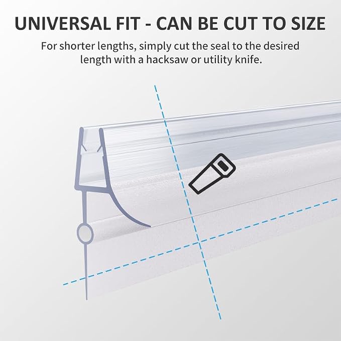 Frameless Shower Door Bottom Seal, Stop Shower Leaks and Create a Water Barrier - Image 6