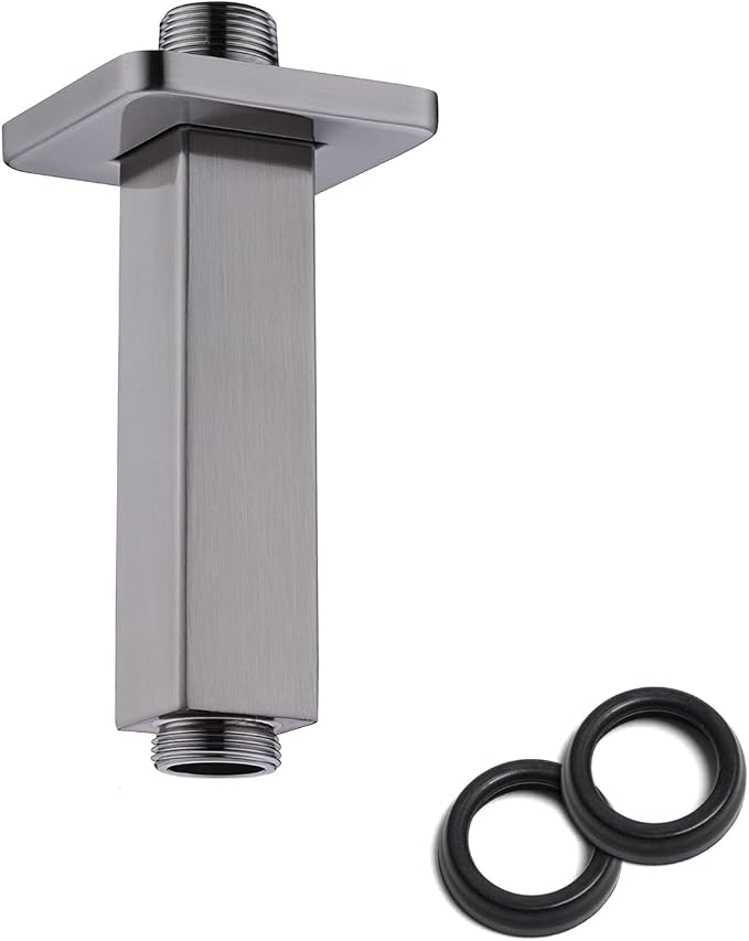 4 Inch Shower Arm with Flange, BSTIIU Ceiling Mounted Square Shower Head by BSTIIU