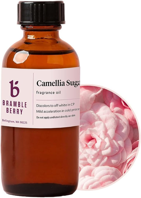 Bramble Berry Camellia Sugar Fragrance Oil 2 oz | Soft Floral Sweet Scent by BrambleBerry