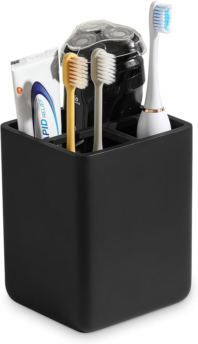 Luxspire Toothbrush Holders, 3 Slots Toothpaste & Toothbrush Holder by Luxspire