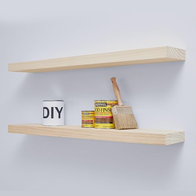 Homeforia 36 inch Wood Floating Shelves, High End Solid Natural Wood 36inch by Homeforia