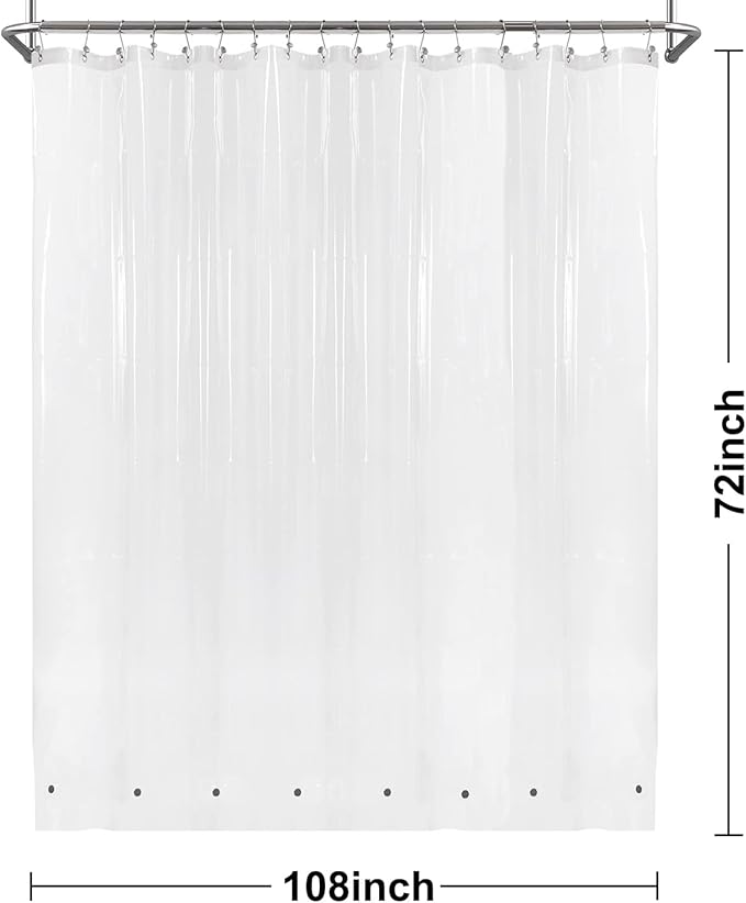 Barossa Design Extra Wide Shower Curtain Liner 108" x 72" - Image 7