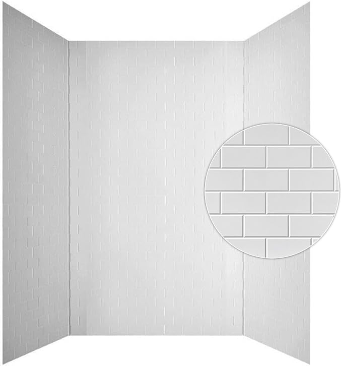 From Plain To Beautiful In Hours 133-WT-SUB-KIT Subway Tub and Shower Wall by DecorativeCeilingTiles