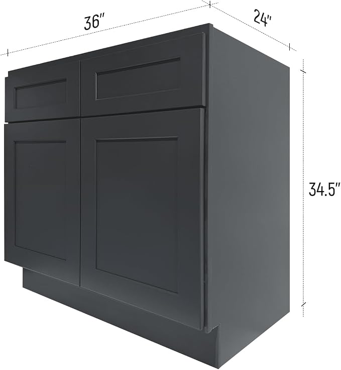 Kitchen Base Cabinet, Sideboard Cabinet, Kitchen Storage Island, 2 Drawers - Image 3